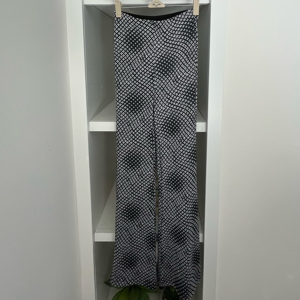 Abstract Flare Pants